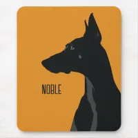 Noble Black Doberman Mouse Pad