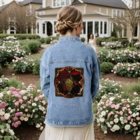 Autumn Elegance: The Floral Medallion Denim Jacket