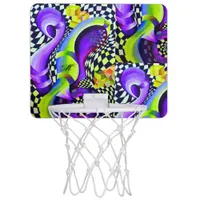 80`s Retro Geometric Pattern Mini Basketball Hoop