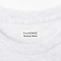 Company Logo Business Name Branding White Clothing Labels