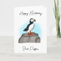Happy Birthday Stud Puffin | Funny Pun Card