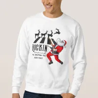 Rock N Roll Santa Reindeer Rockin' Christmas Party Sweatshirt