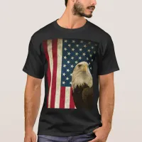 Retro American Bald Eagle USA Flag Unisex T-Shirt