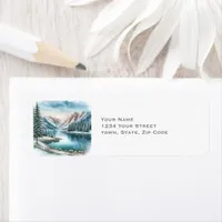 Winter Lake Wedding Label