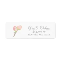 Blooming Blush Floral Wedding Label