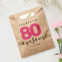 Modern Girly Pink 80 and Awesome Favor Bag