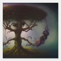 I Spy With My Big Eye - Surreal Tree AI Art Sign