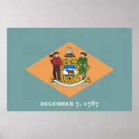 State of Delaware Flag Poster