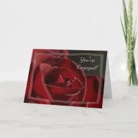 Red Rose Engagement Congratulations Card