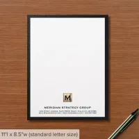 Sophisticated Monogram Business Letterhead