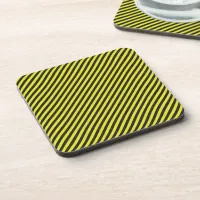 Thin Black and Yellow Diagonal Stripes