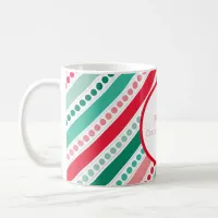 Dots & Stripes Christmas Holiday Coffee Mug