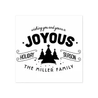 Joyous Holiday Season Fir Trees ID580 Rubber Stamp