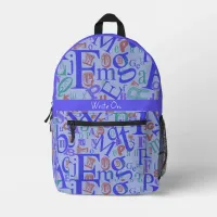 Cute From A to Z Alphabet Fun Typeography Printed Backpack