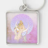 Samhain Greetings Lunar Goddess Keychain