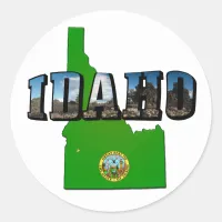 Idaho Map, Seal and Picture Text