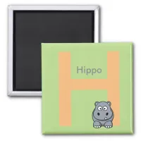 Letter H is for Hippo Children's Magnet