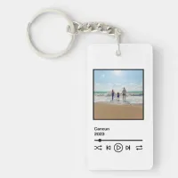 Family Vacation Memory Music Controls mp3 Buttons Keychain