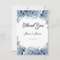 Forget-Me-Not Flowers Watercolor Elegant  Thank You Card