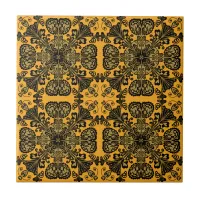 Original Hand Drawn Ornate Pattern Ceramic Tile