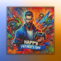 Happy Father's Day Daddy Gamer | Wood Wall Art