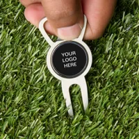 Business Logo Black Golf Ball Marker Divot Tool