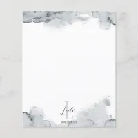 Gray Watercolor Monogram & Name Stationery