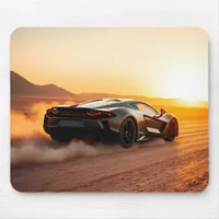 Desert Dune Racer: Supercar Sunset Adventure Mouse Pad