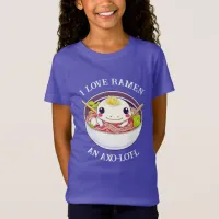 I Love Ramen Axolotl Pun  T-Shirt