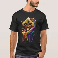 Contemporary Artistic Design of Crucified Figure T-Shirt