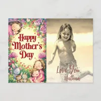 *~* Floral Whimsical  Mother's Day Photo AP72 Holiday Postcard