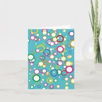 Colorful Abstract Circles, Birthday Card