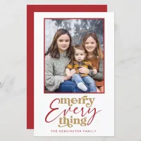 Budget Christmas Merry Everything Holiday Photo