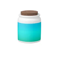 Sea and Sky Blue and Green Gradient Candy Jar