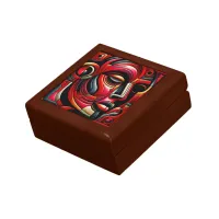 Red & black Abstract Face | Gift Box