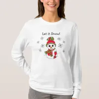 Let is Snow, Cute Snowman Christmas T-Shirt