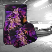 Purple leaves car floor mat