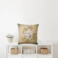 Elegant Chic Personalized Floral Throw Pillow