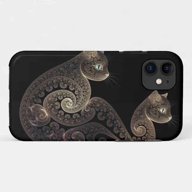 Serpentine fractal cat iPhone 11 case