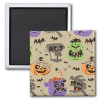 Halloween vintage pattern magnet