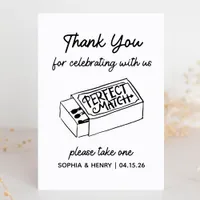 Take a Matchbox Favor Sign | Wedding Thank You