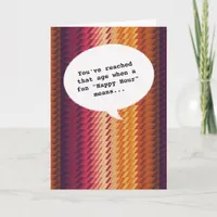 sleep lover Happy Hour Getting Old Funny Birthday Card