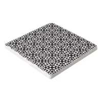 Mandala Pattern Geometric Black And White Kitchen Trivet