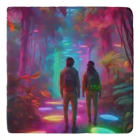 Out of this World - Virtual Reality Neon Jungle Trivet