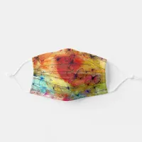 Butterflies on a Colorful Rustic Wood Adult Cloth Face Mask