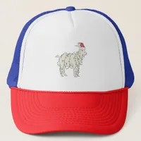 Adorable Christmas Goat Trucker Hat