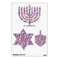 Watercolor Pattern - Hanukkah Wall Decal