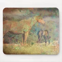 Palomino Mare and Foal Mouse Pad