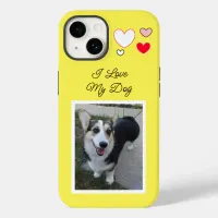 Personalized Pet Photo I Love my Dog  Case-Mate iPhone 14 Case