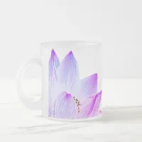 *~*  Light Filled Namaste Lotus Reiki Massage Yoga Frosted Glass Coffee Mug